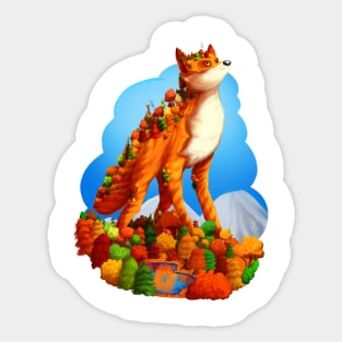 Autumn fox Sticker